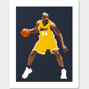 Shaquille O'Neal Pixel Dribble Posters and Art